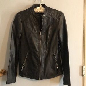 Brown faux leather jacket